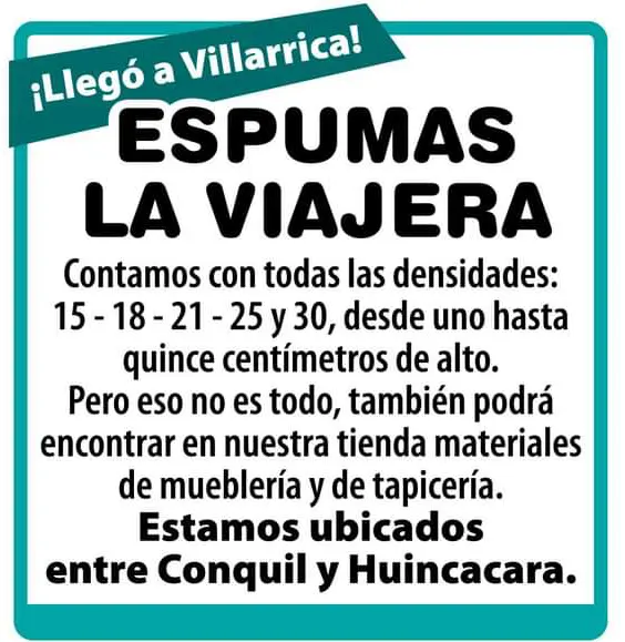 Cartel Espumas La Viajera